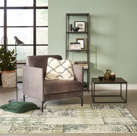 fauteuil Jasmin 80 x 92 x 86 cm fluweel bruin