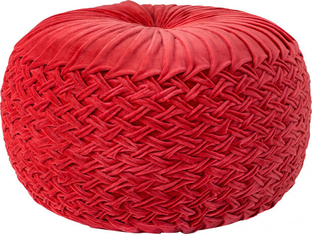 poef Lilly 50 x 50 cm textiel roze