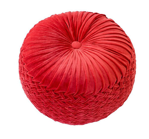 poef Lilly 50 x 50 cm textiel roze