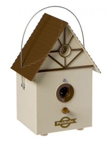 blafbeheersing Vogelhuisje 14 x 13 x 21 cm wit/bruin