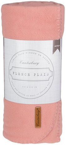 fleece-deken Cozy 150 x 130 cm fleece roze