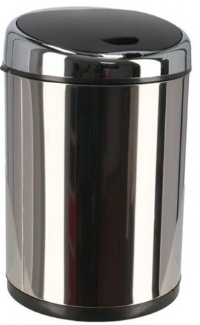 prullenbak sensor 23 x 24 x 36 cm RVS zilver 9 liter