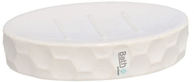 zeephouder 13 x 8,5 cm keramiek wit