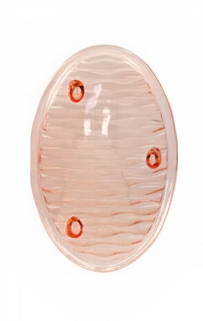 zeephouder 15,5 x 9,5 x 2,5 cm glas rood