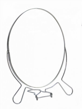 spiegel vergrotend 3 x 22 cm staal/glas zilver