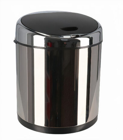 prullenbak sensor 23 x 30 cm RVS zilver 6 liter