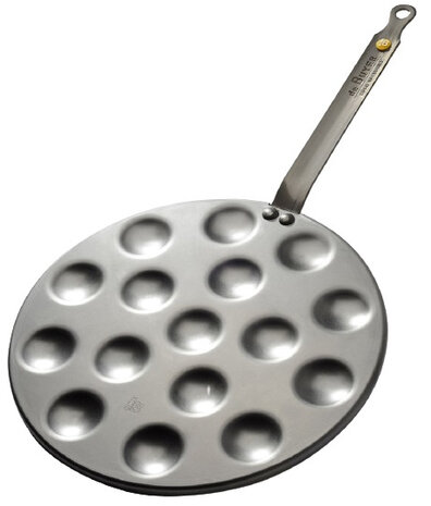poffertjespan Mineral B Element 27 cm staal zilver