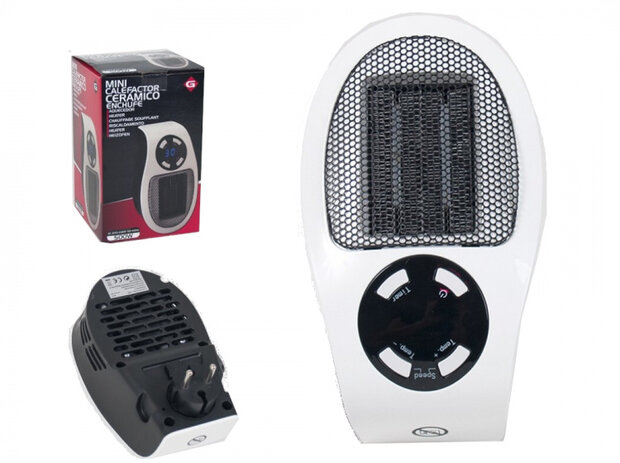 heater mini 11 x 12 x 19 cm 500W wit