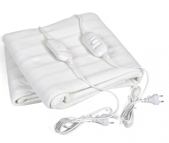 elektrisch deken 160 x 140 x 3 cm polyester wit