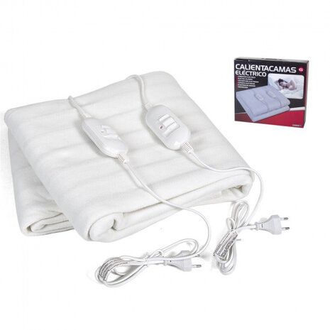 elektrisch deken 160 x 140 x 3 cm polyester wit