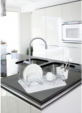 afdruiprek Clean 32 x 48 cm staal chroom