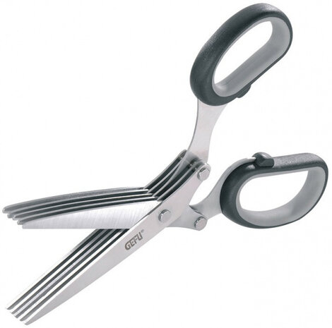 kruidenschaar Cutare 5-voudig 19,1 x 8 cm RVS zilver