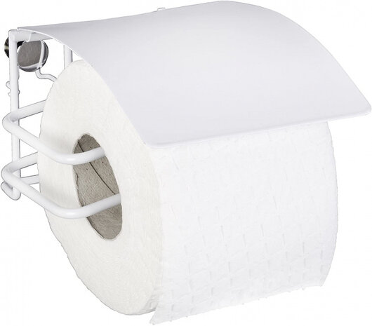 toiletrolhouder Classic Plus 14 x 9 cm staal wit