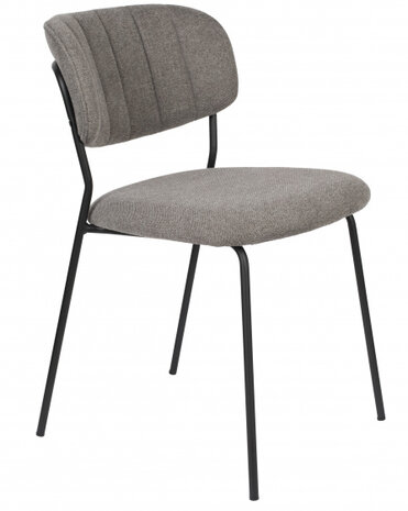 eetkamerstoel Jolien 56,5 x 49 x 79 cm polyester grijs