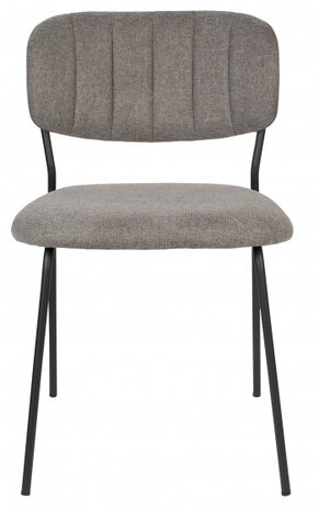 eetkamerstoel Jolien 56,5 x 49 x 79 cm polyester grijs