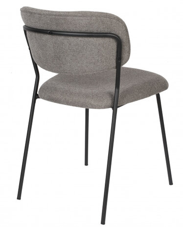 eetkamerstoel Jolien 56,5 x 49 x 79 cm polyester grijs