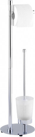 toiletrolhouder Roma 19,5 x 75 cm staal chroom 2-delig