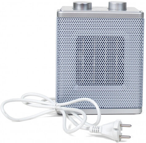 ventilatorkachel Mini 1500 W keramiek zilver