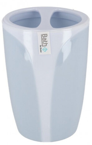 tandenborstelhouder Napoli 350 ml 11 cm wit/blauw