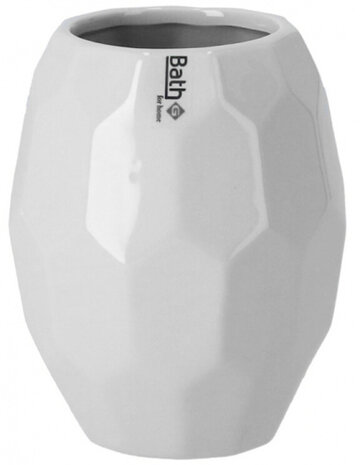badkamerbeker Bee 340 ml 8,7 x 11,2 cm keramiek wit