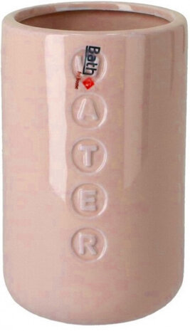 badkamerbeker Bath Time 350 ml keramiek roze