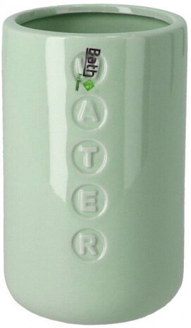 badkamerbeker Bath Time 350 ml keramiek groen