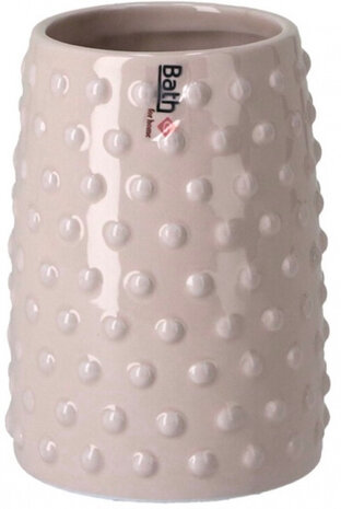 badkamerbeker Points 340 ml keramiek roze
