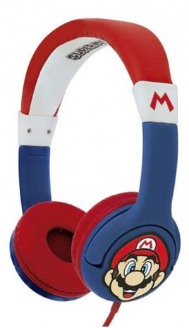 koptelefoon Super Mario junior rood/blauw