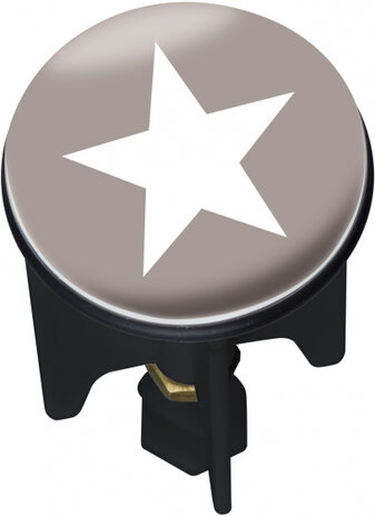 afvoerstop Pluggy Stella 3,9 x 6,5 cm grijs