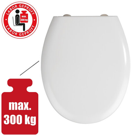 toiletbril softclose Rieti 44,5 x 37 cm duroplast wit
