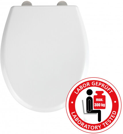 toiletbril softclose Gubbio 44,5 x 37 cm duroplast wit