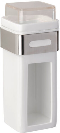 wattenstaafhouder Premium Plus RVS/ABS wit