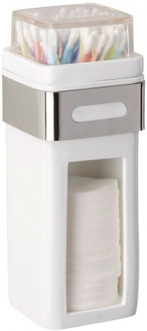 wattenstaafhouder Premium Plus RVS/ABS wit