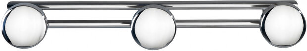 reling met 3 haken Basic 42,5 x 6,5 cm RVS chroom/zilver