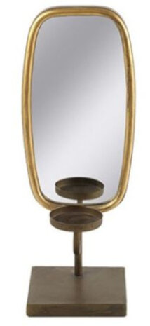 spiegel David 16 x 18 x 48 cm nikkel goud