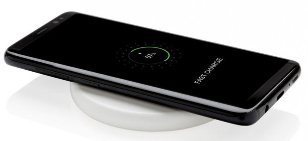 snellaadstation QI draadloos 10W ABS wit