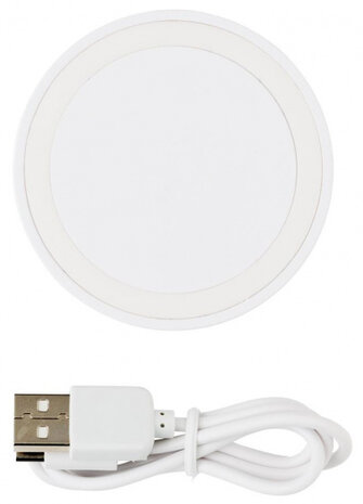 oplaadstation QI draadloos rond 5W ABS wit