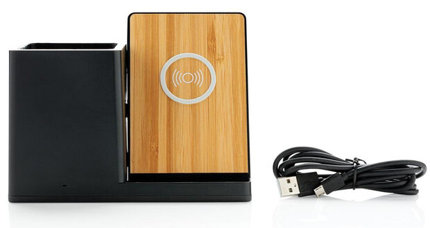 dockingstation Ontario QI/USB draadloos ABS zwart