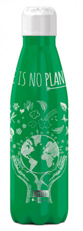 thermosfles Planet 500 ml RVS groen/wit