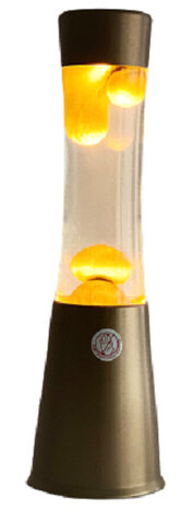 lavalamp 30 x 11 cm glas/aluminium 25W goud/warm wit