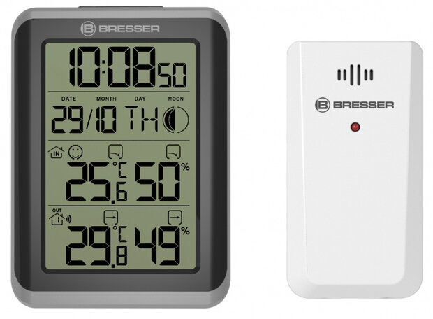 weerstation MyClimate Thermo 8 x 11 cm zwart 3-delig
