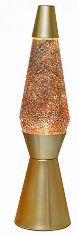 lavalamp Glitter 40 x 9,2 cm 30W goud