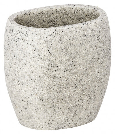 tandenborstelhouder Puro 6,5 x 9,4 cm polyresin grijs