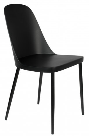 eetkamerstoel Pip 85 x 46 cm staal/polypropyleen zwart