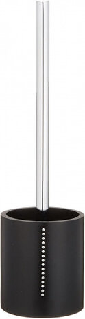 toiletborstel met houder Diamond 37,5 cm polyresin zwart