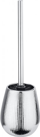 toiletborstel met houder Dakar 42 cm keramiek zilver