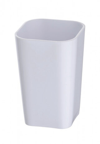 tandenborstelhouder Candy 11 x 7,5 cm polyurethaan wit