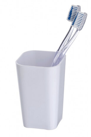 tandenborstelhouder Candy 11 x 7,5 cm polyurethaan wit