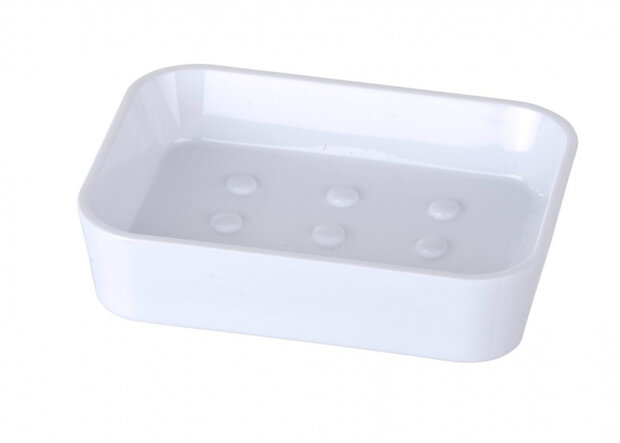 zeephouder Candy 12 x 9 x 3 cm polyurethaan wit