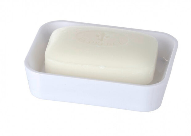zeephouder Candy 12 x 9 x 3 cm polyurethaan wit